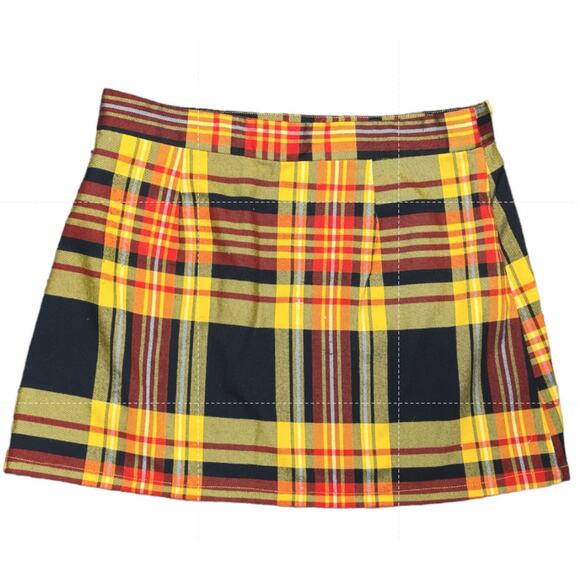 Forever 21 Plaid Mini Wrap Skirt – Size Large - Picture 2 of 6